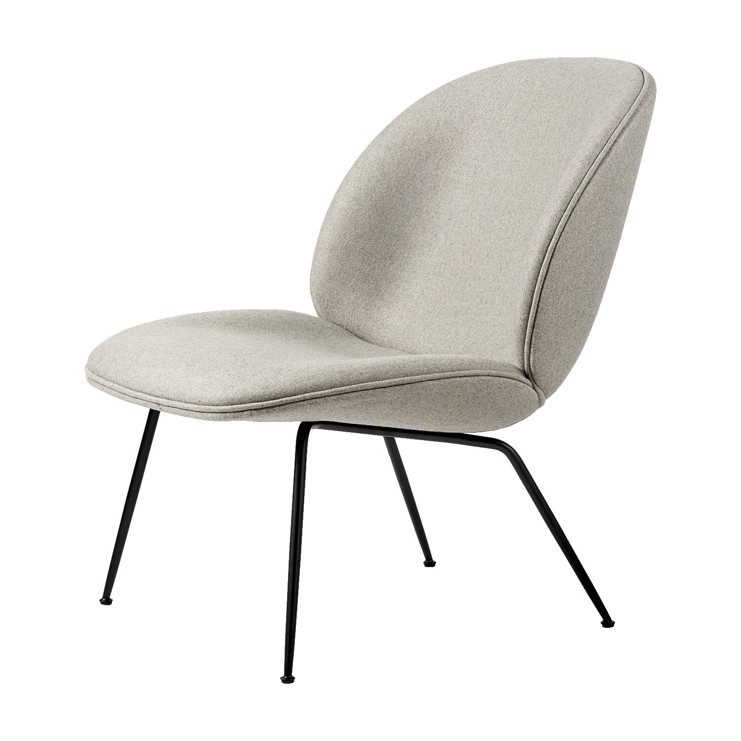 Beetle Loungestol - Sort Conic stel/Plain 0025