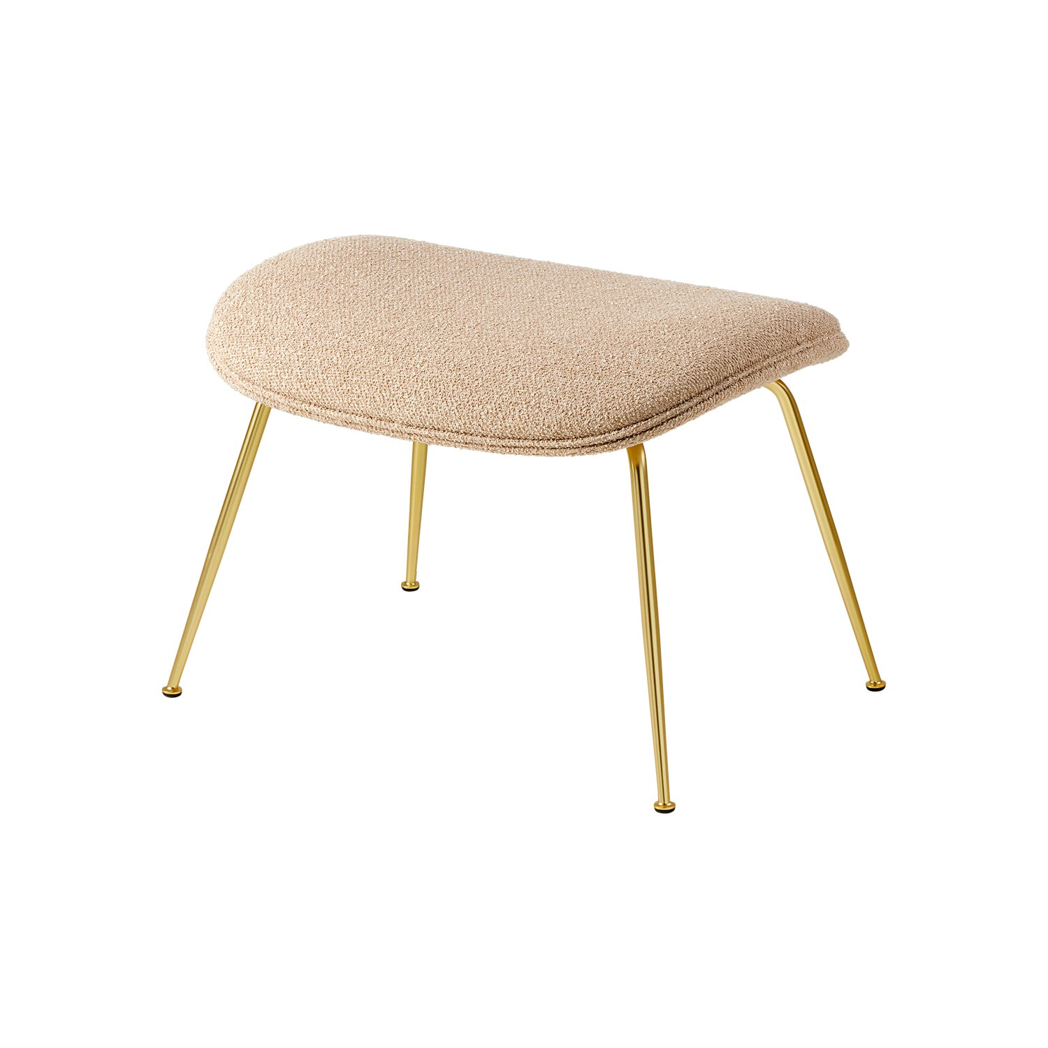 Beetle Ottoman - Messing Conic stel/Around Bouclé 004