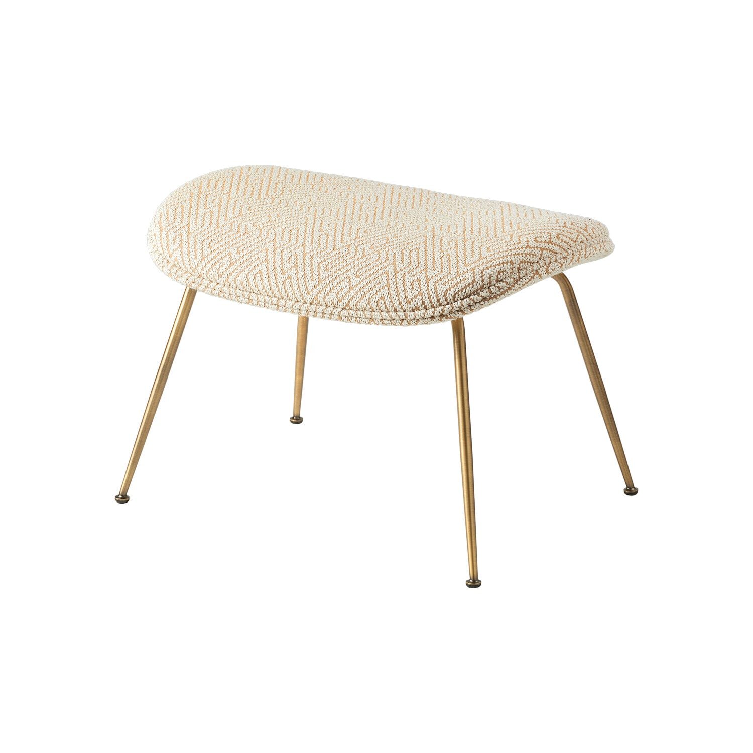 Beetle Ottoman - Antique messing Conic stel/Dora Bouclé 002
