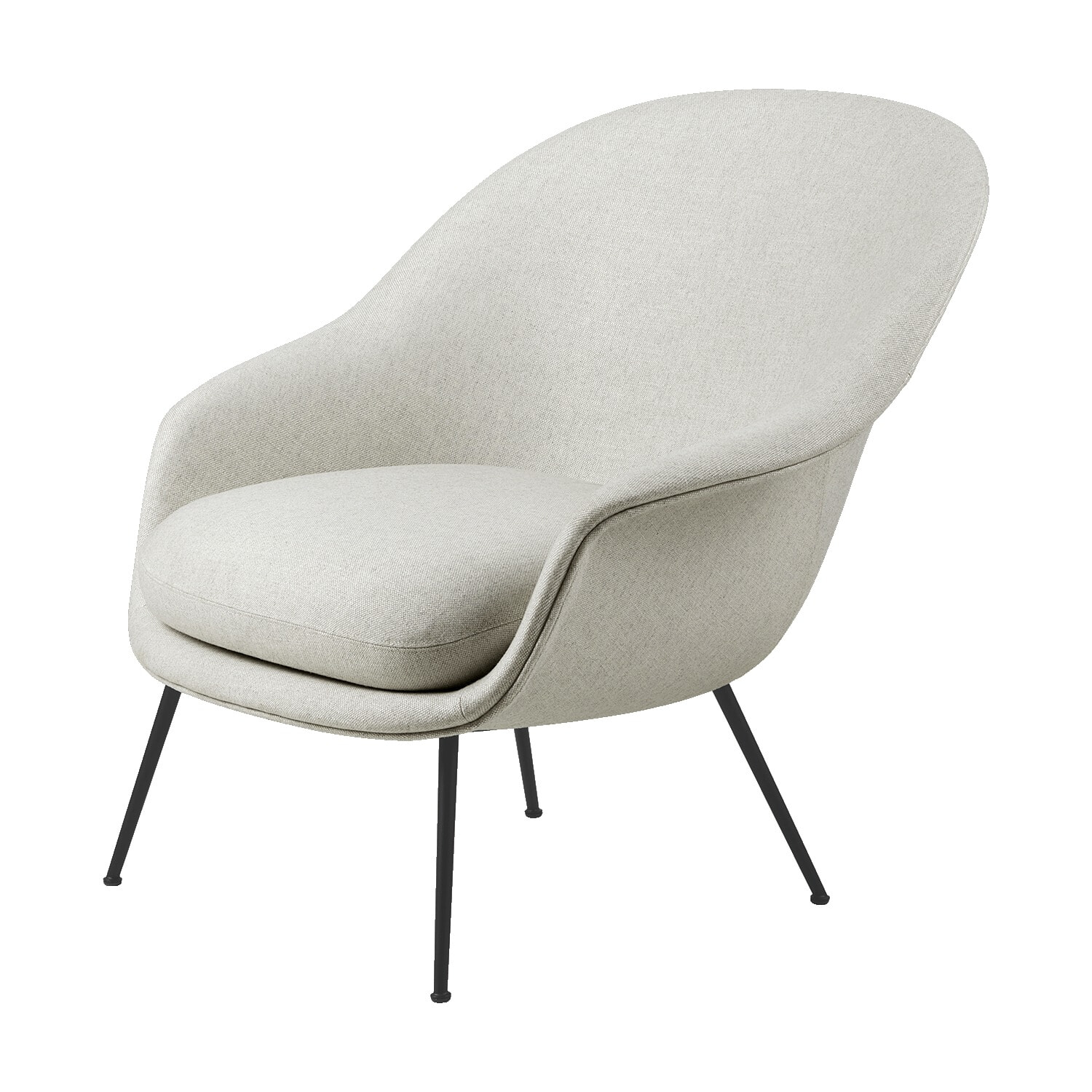 Bat Loungestol - Sort Conic stel/Plain 0026