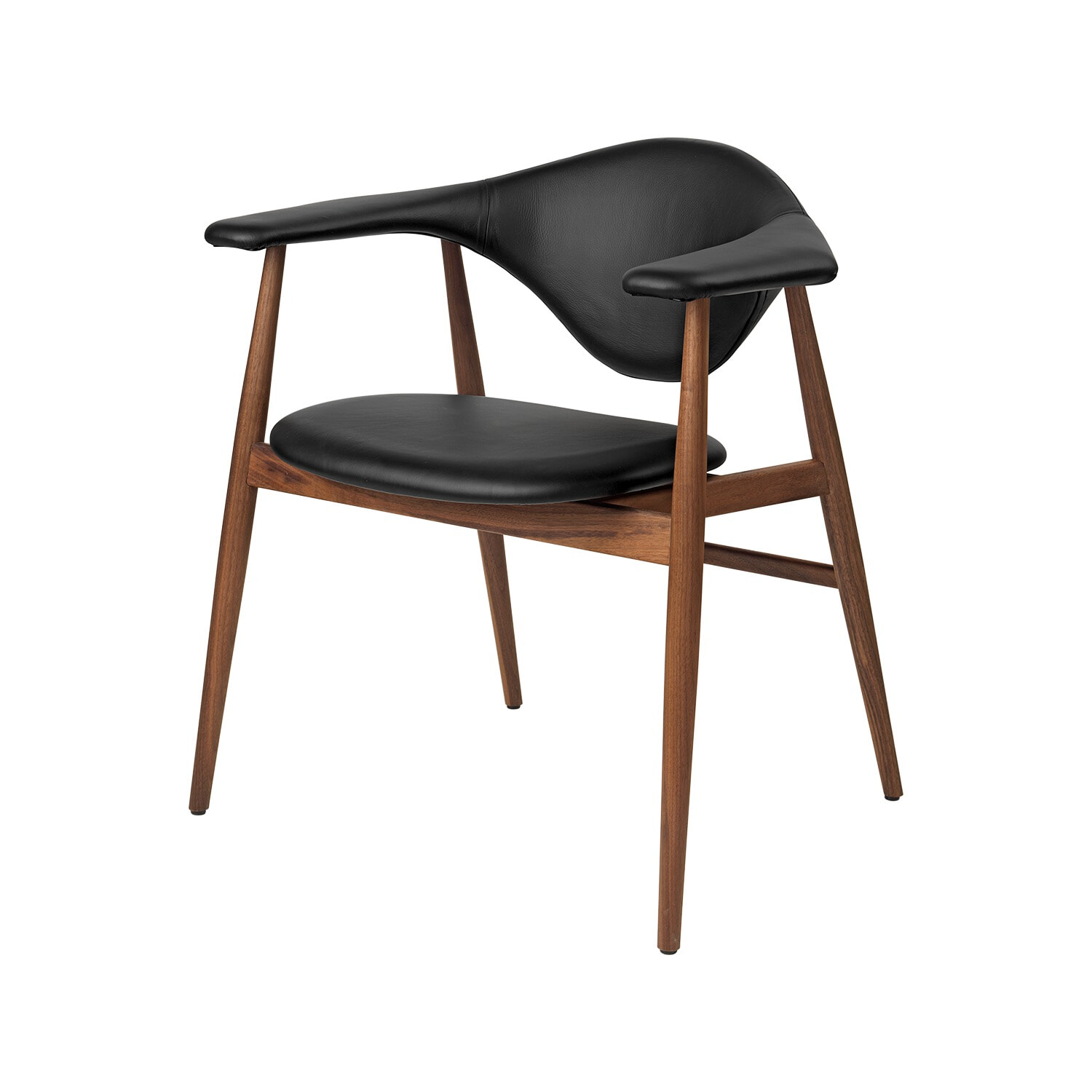 Masculo Spisebordstol - Valnød/Sort Annet Crib5 læder