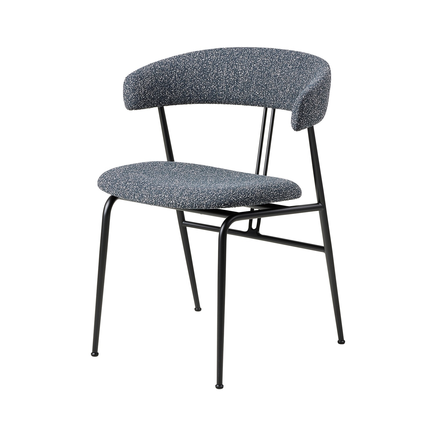 Violin Spisebordstol - Sort stel/Around Bouclé 023