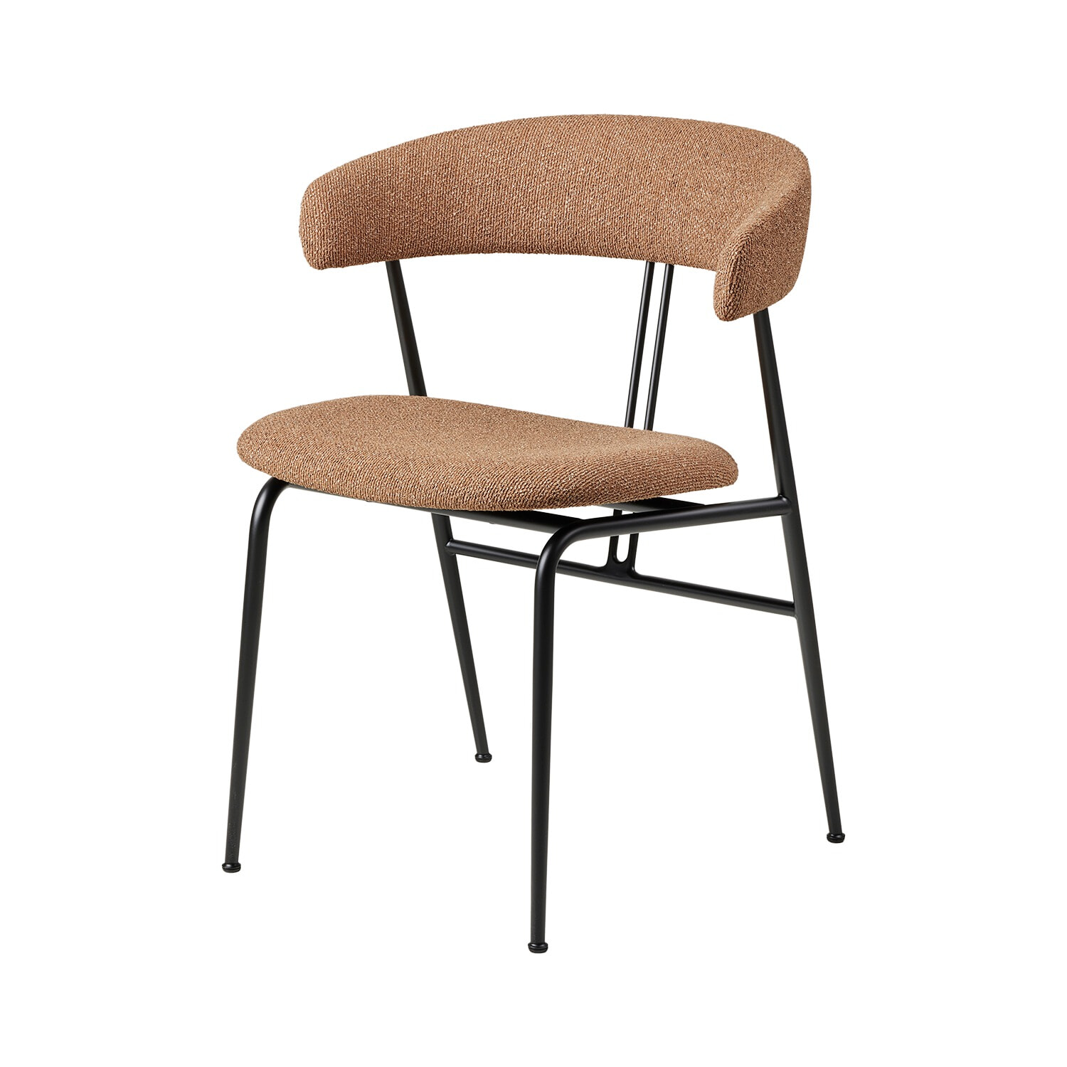 Violin Spisebordstol - Sort stel/Around Bouclé 032