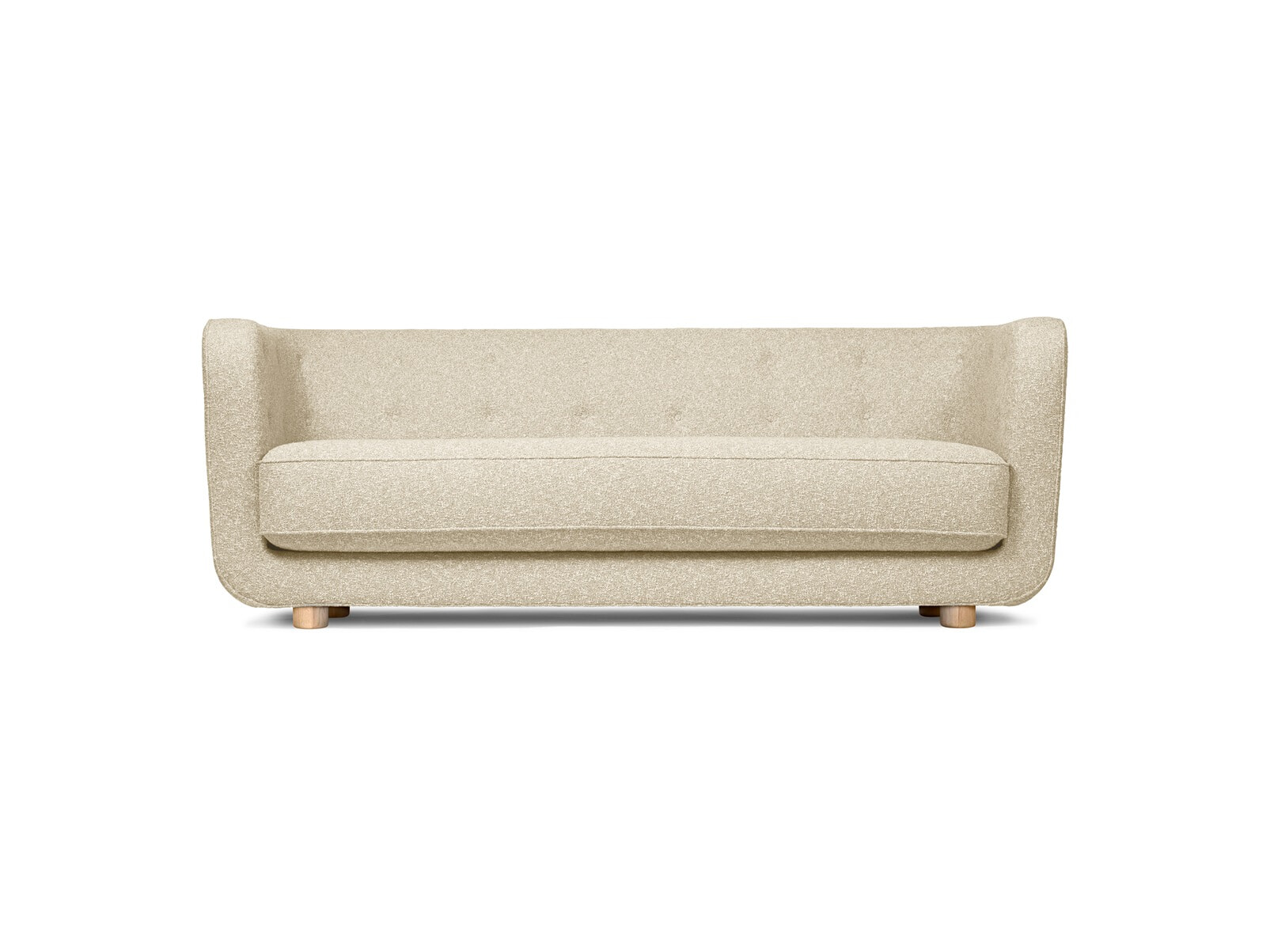 Vilhelm 3 pers. Sofa - Olieret eg/Zero 0001 Beige