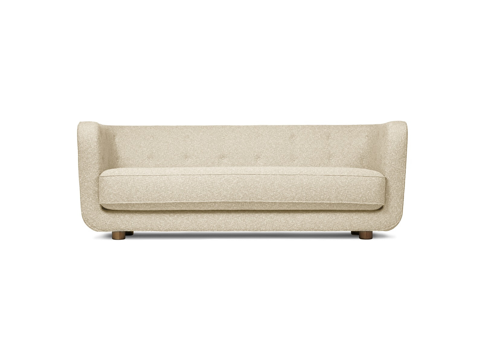 Vilhelm 3 pers. Sofa - Mørkbejdset eg/Zero 0001 Beige