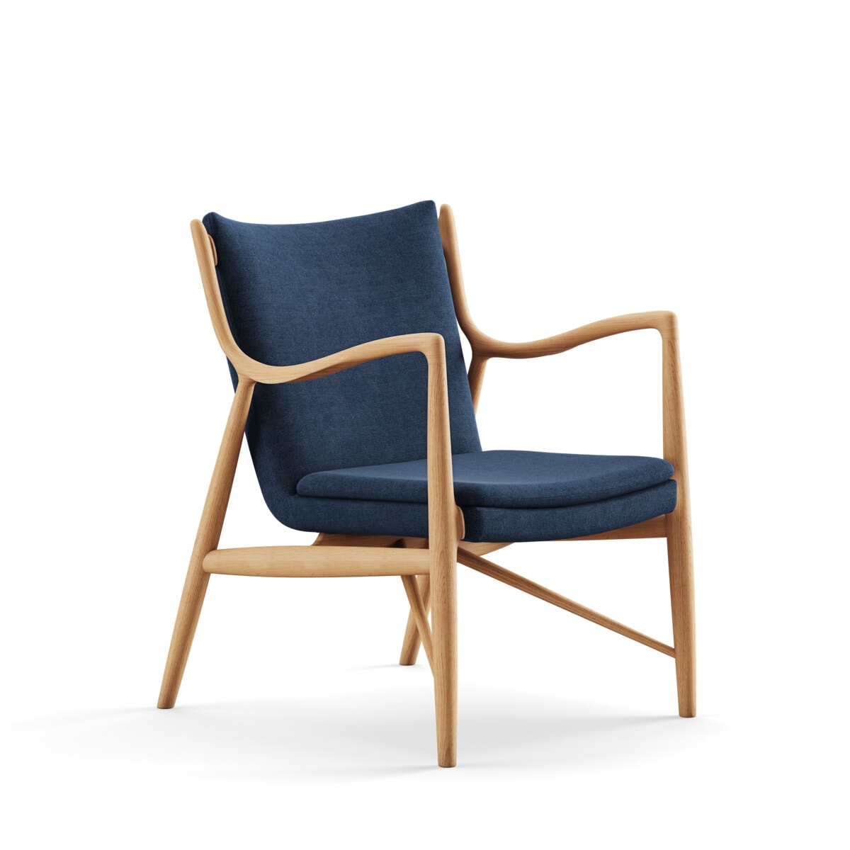 45-Stolen FJ4500 Lænestol - Hallingdal stof - Finn Juhl