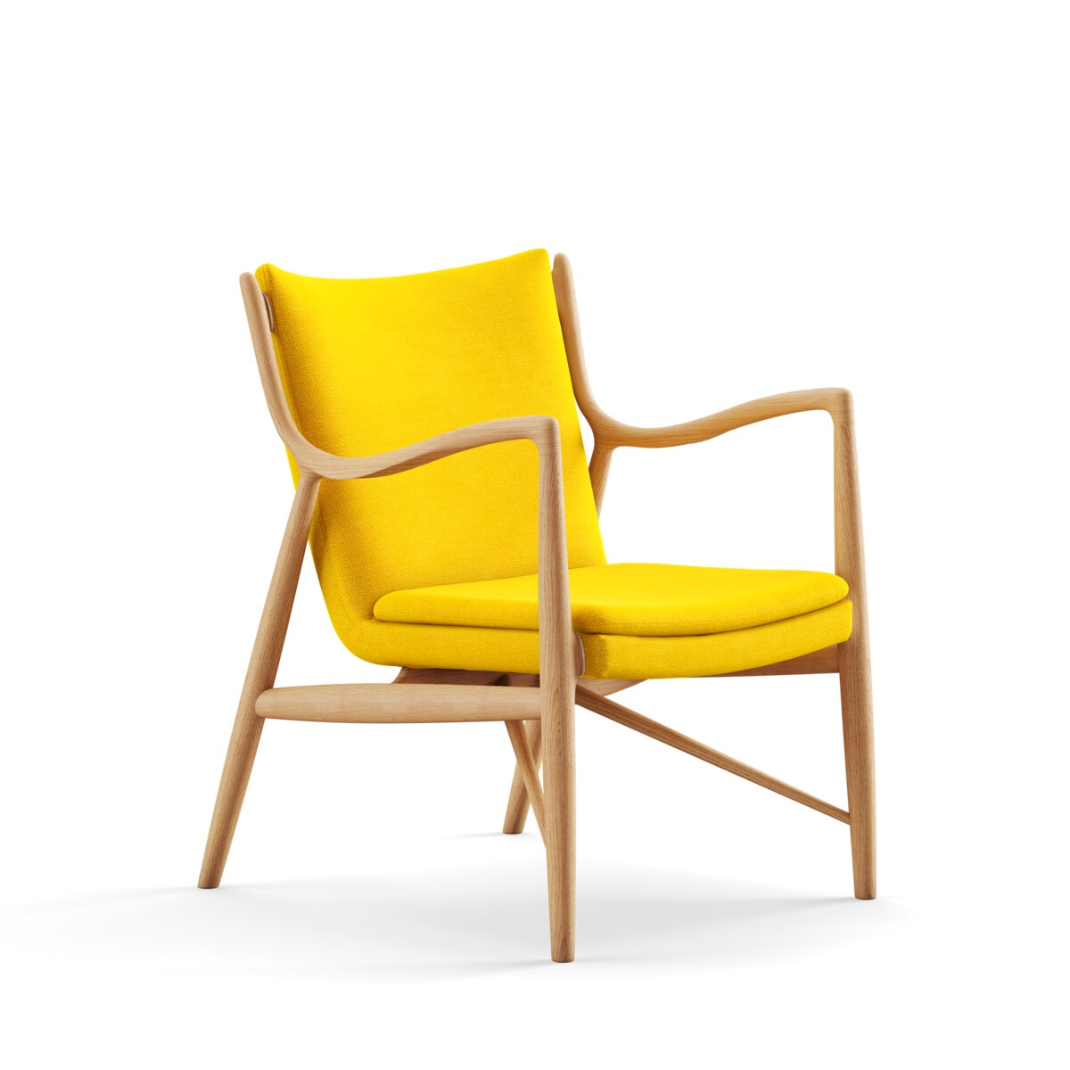 45-Stolen FJ4500 Lænestol - Vidar stof - Finn Juhl