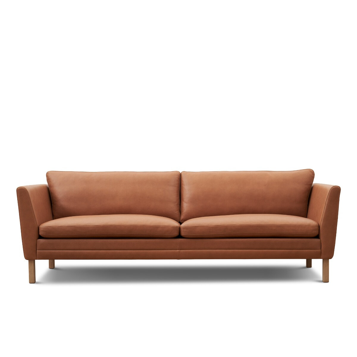 MH2301 Sofa 3-Pers. - Ubeh. eg/Cognac Gefion læder
