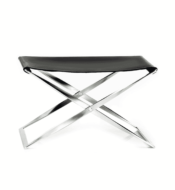 PK91™ Skammel - Sort Aura Læder