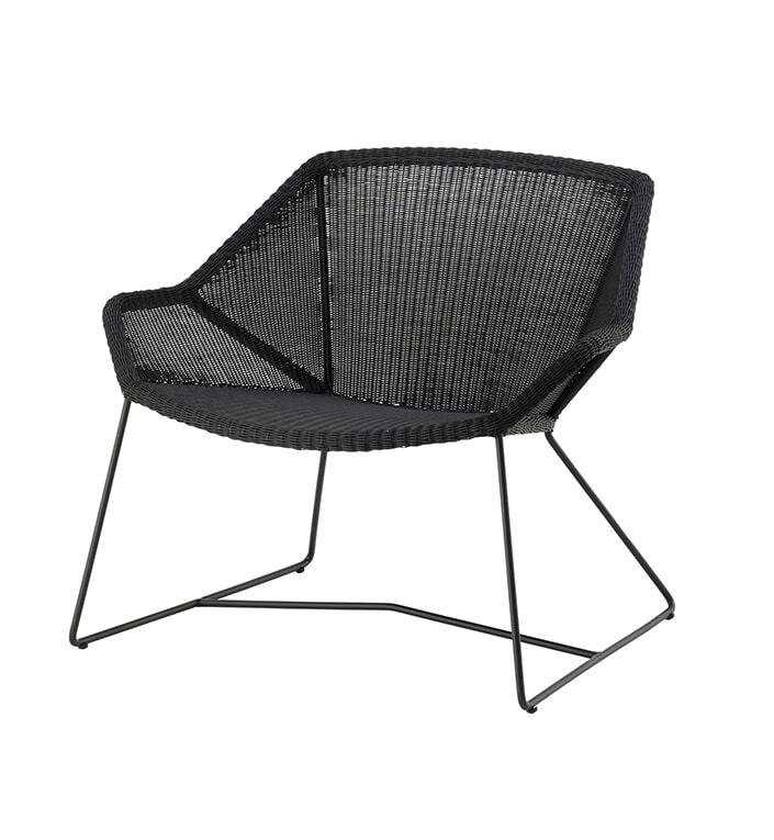 Breeze Lounge stol - Sort caneline fiber