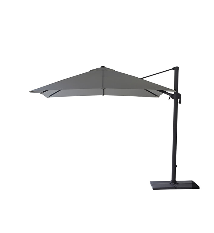 Hyde - Antracit/Alu. - 3x3m. - inkl. fod m/4 fliser