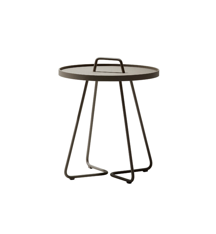 On-the-move sidebord, stort - Taupe, alu