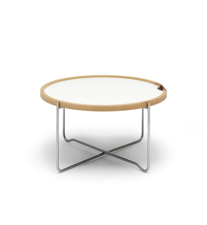 CH417 Wegner Bakkebord - Olieret Eg/Valnød - Sort/Hvid