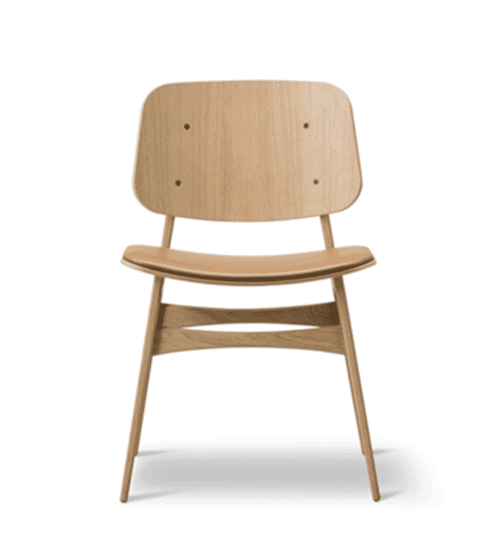 Søborg Stolen 3051 - Eg/Cognac Lædersæde