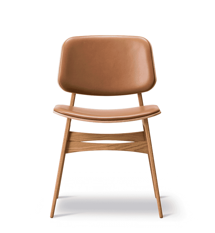 Søborg stolen 3052 - Eg/Cognac lædersæde og -ryg