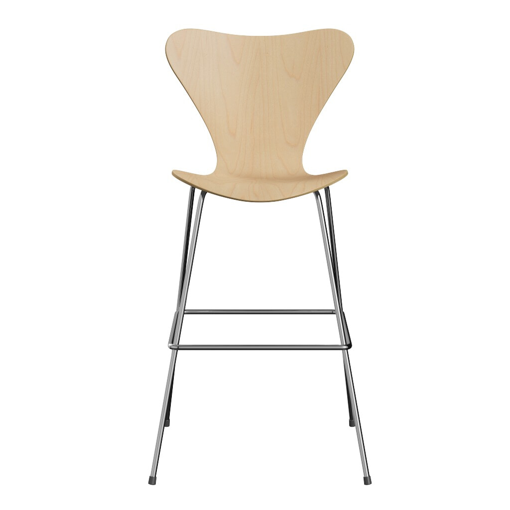 Syver 3197 Høj barstol - Natur finér