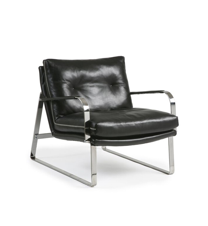 Shabby m. arm - Sort læder