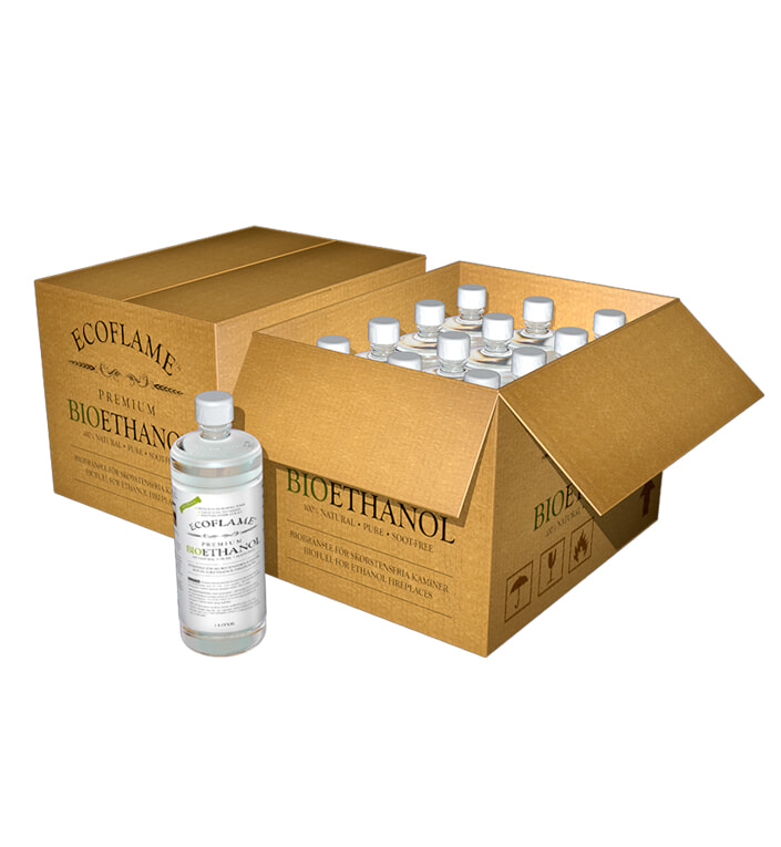 Medium Bioethanol (2 kasser af 12 liter) Inkl. fragt
