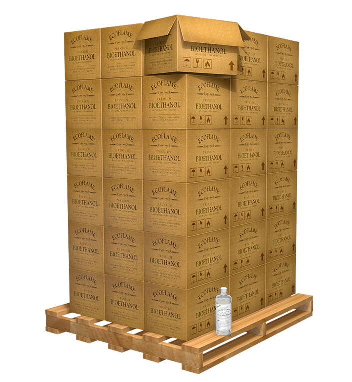 Helpalle Bioethanol (54 kasser 12liter) Inkl. fragt