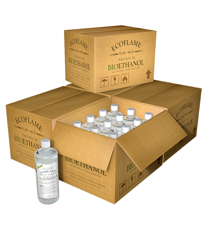 XXL - Bioethanol (5 kasser af 12 liter) Inkl. fragt