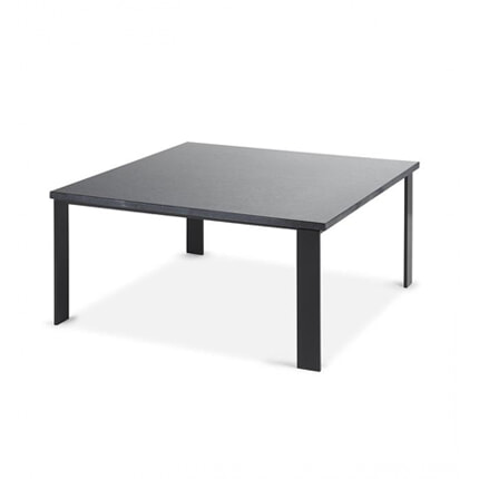 Lima sofabord 80x80 - Mat Granit/Sort stel