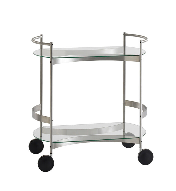 Orbis Bakkebord - Rustfrit stål/Glas