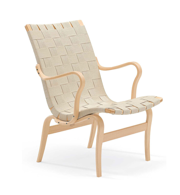 Eva lænestol - Lav - Bøg/hør