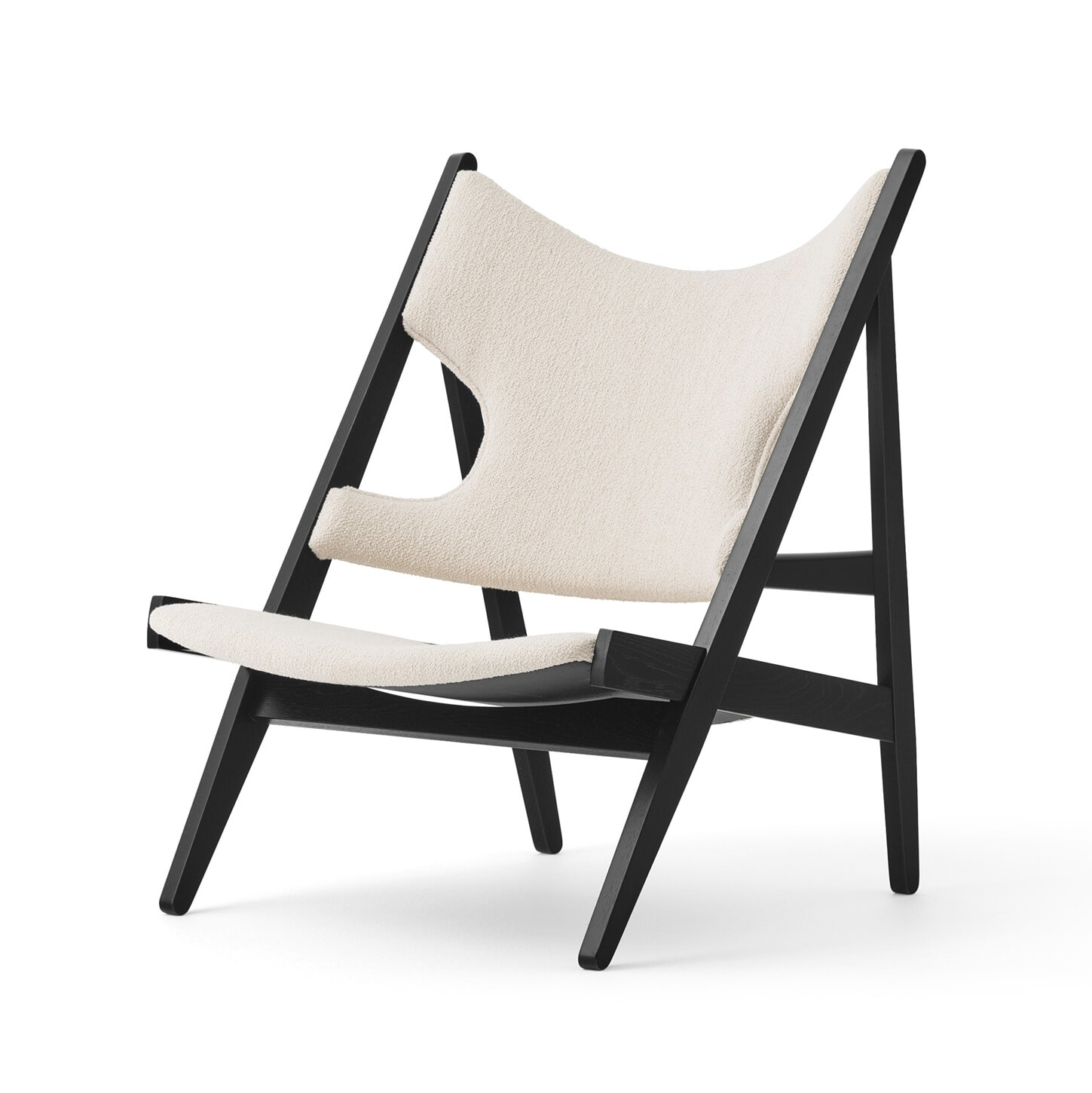 Knitting Chair Lænestol - Sortbejdset egetræ/Barnum Bouclé 24