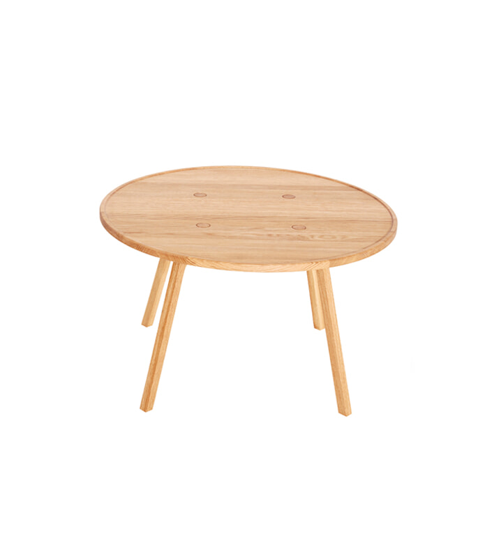 C2 sofabord - Eg/naturolie Ø80