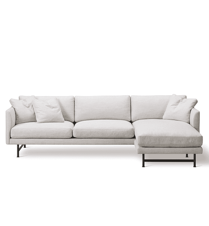 Calmo Chaise Sofa 80 - 3 pers. L250cm - Sort Metal / Sunniva 717