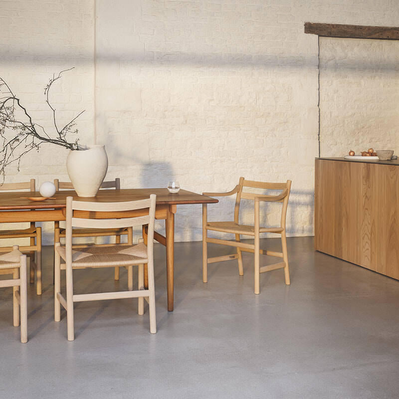 CH46 Spisestol Eg Naturflet Hans J. Wegner Carl Hansen