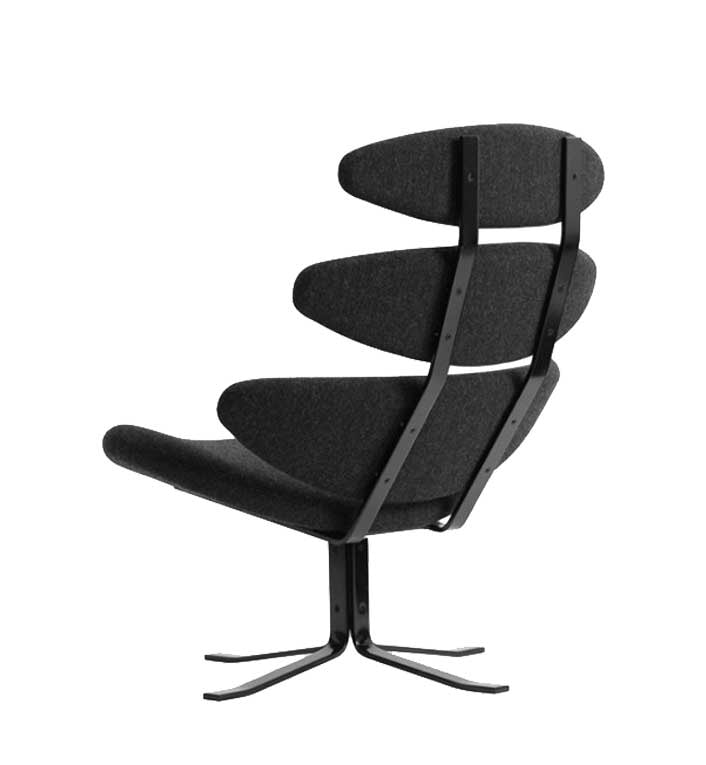 Corona Lænestol - Sort stel/Hallingdal 180