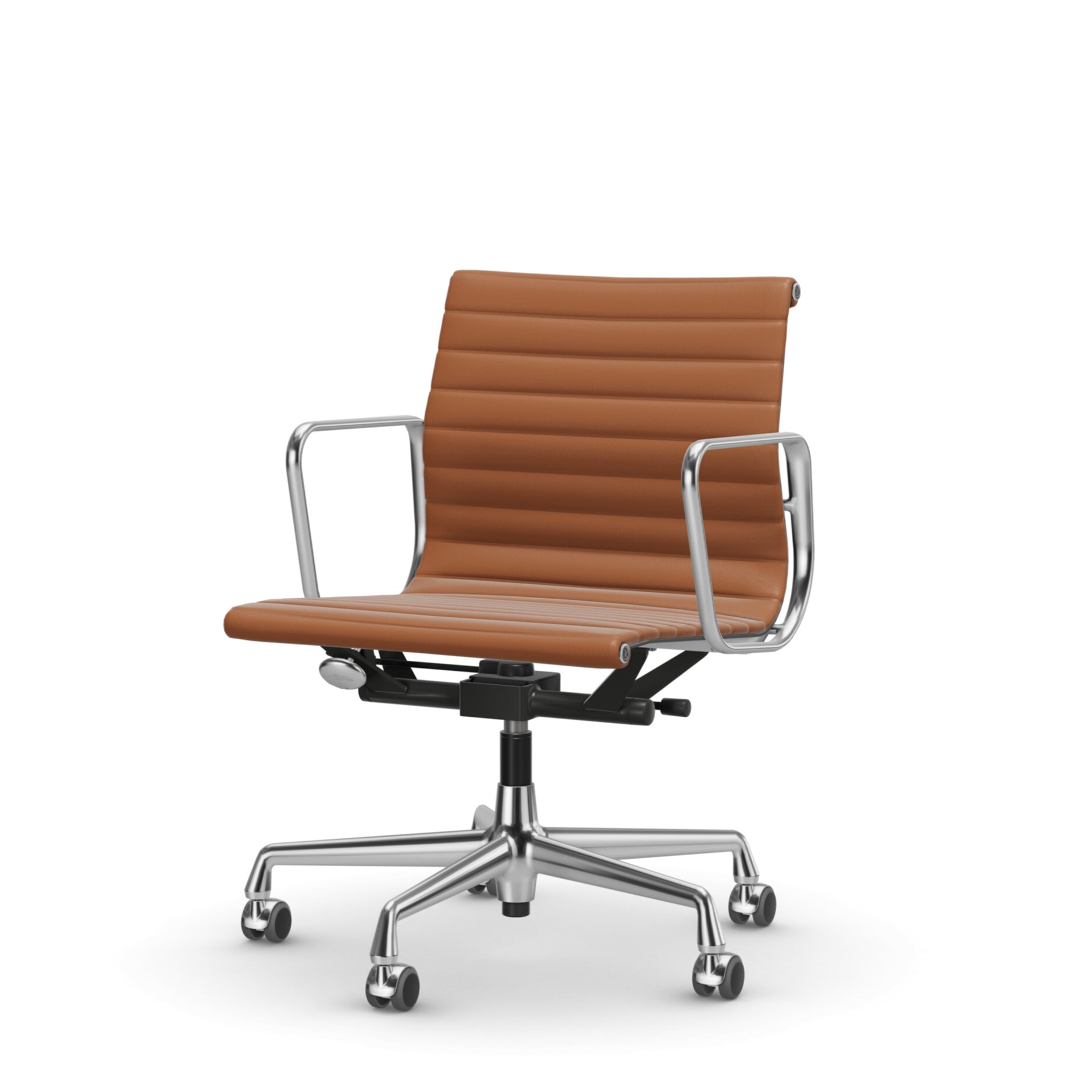 EA117 Aluminium Group Kontorstol - Læder