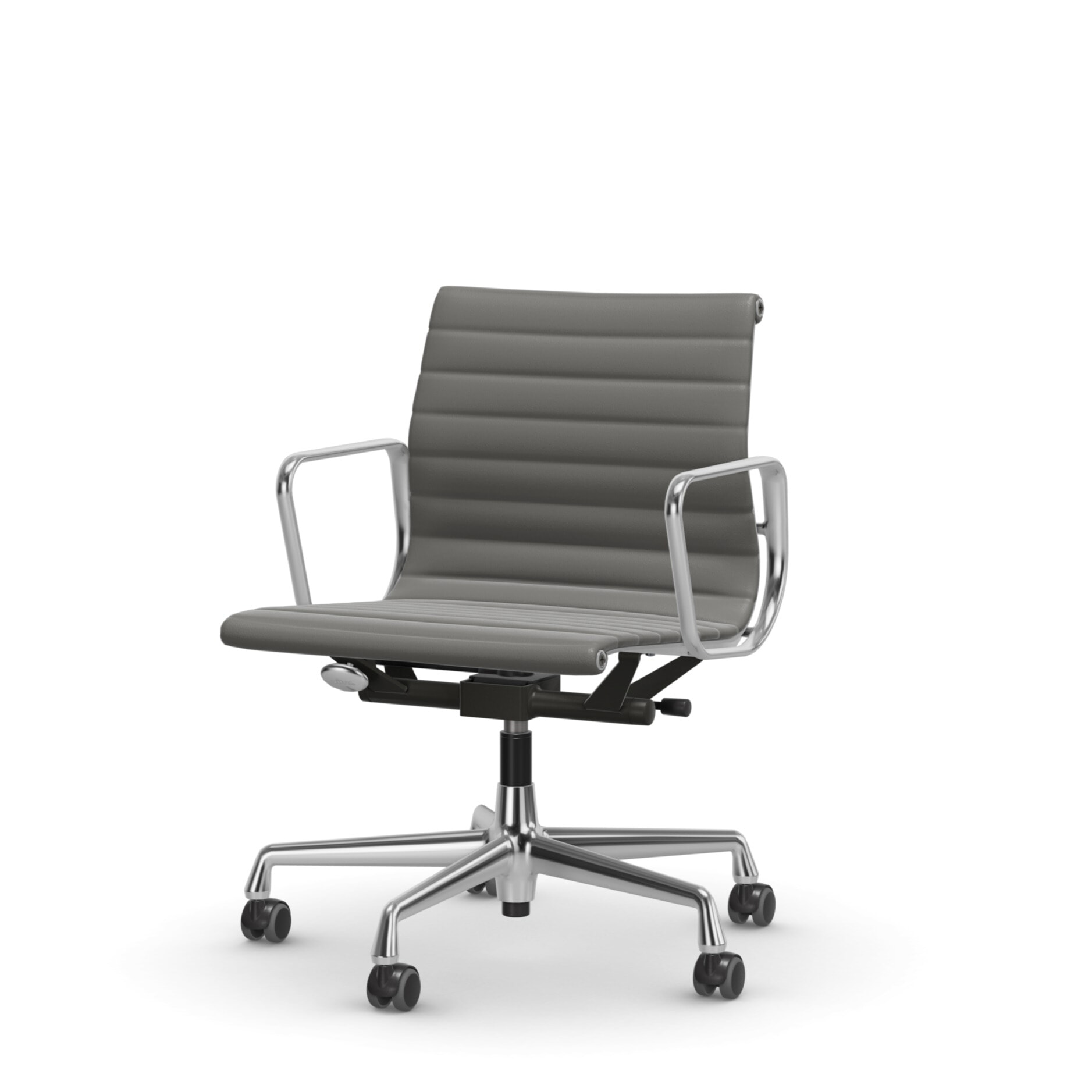 EA118 Aluminium Group Kontorstol - Læder