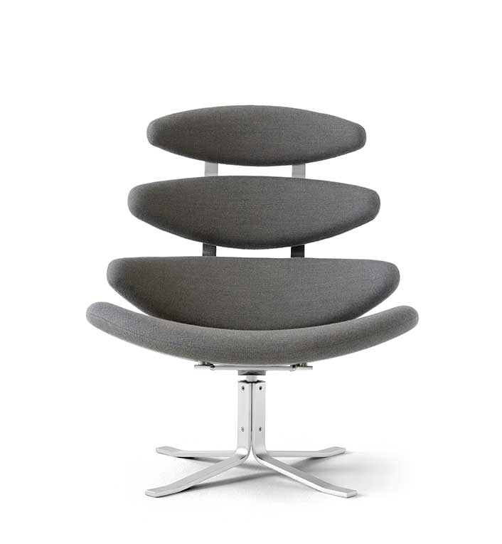 Corona Lænestole - Stål stel/Fiord stof