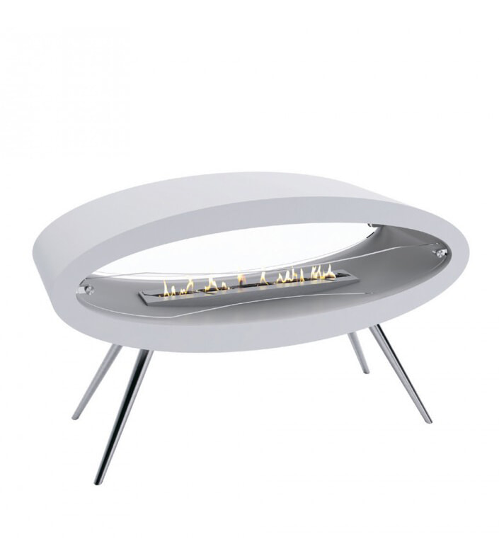 Ellipse gulvpejs - Hvid