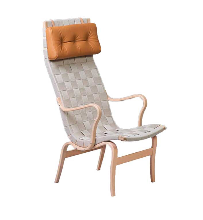 Eva lænestol - Høj - Naturflet/Bøg/Lak