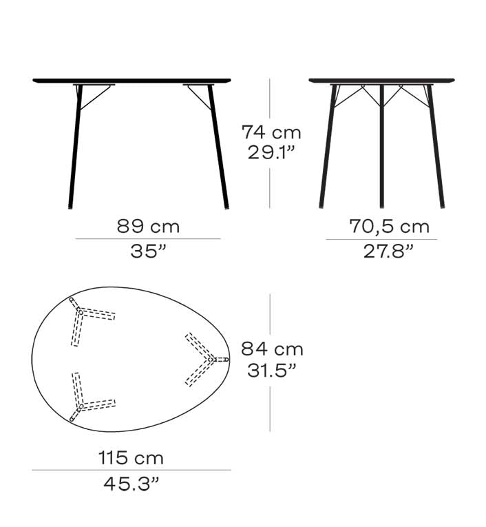 ggebordet Krom stel Valn d fin r Arne Jacobsen