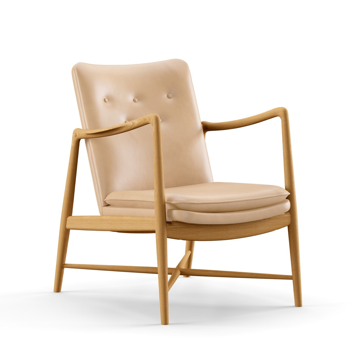 Kaminstolen FJ4610 Lænestol - Vegetal læder - Finn Juhl