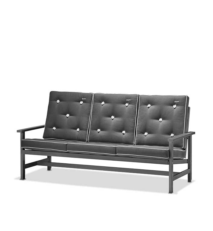 Havesofaer 8009 3-pers. - Grå alu