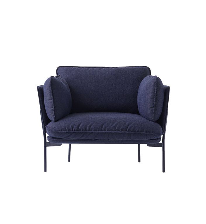 Cloud One lænestol - Black blue