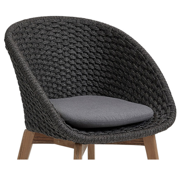 Cane-line hynde til Peacock stol - Mørkegrå