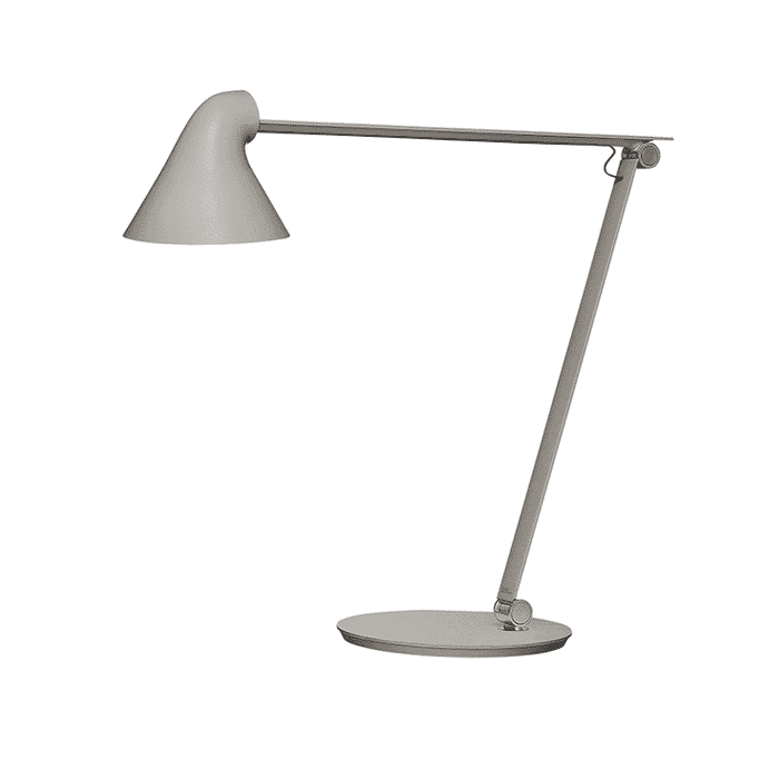 NJP Bordlampe m. fod - Lys aluminium grå