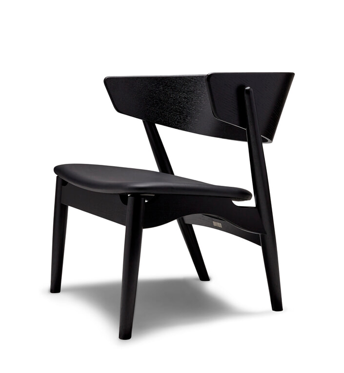 No.7 Loungestol - Sort eg/Sort Saga