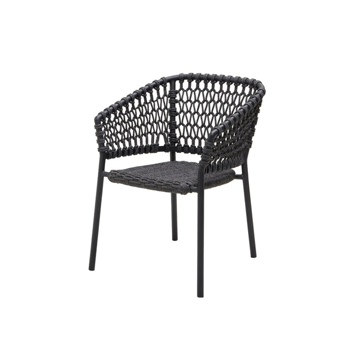 Ocean stol - Mørkegrå soft - Cane-Line