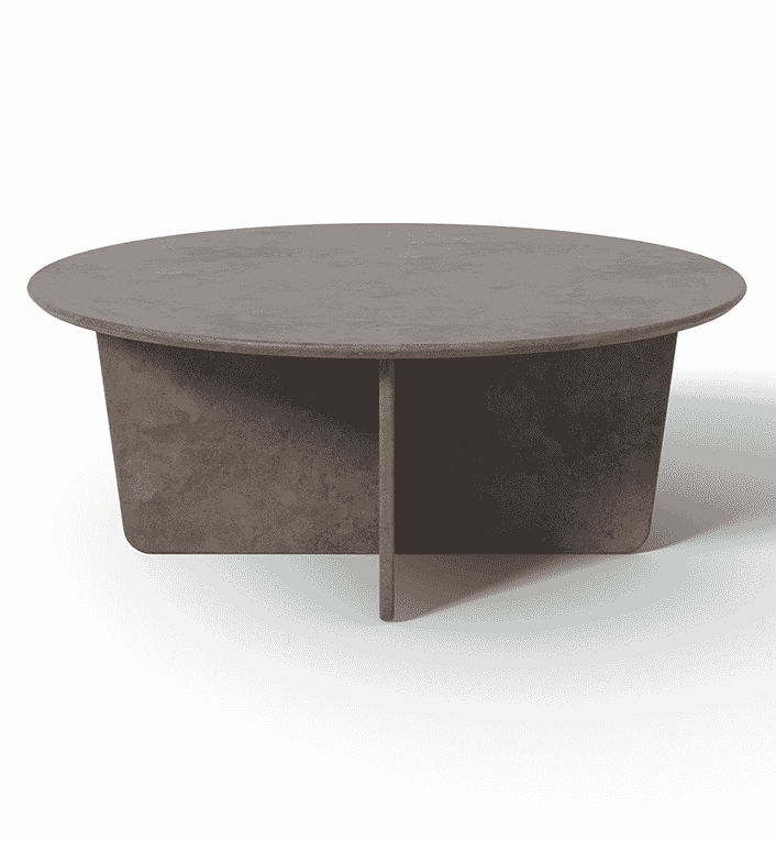 Tableau Sofabord 1960 - Kalksten - Ø100xH40