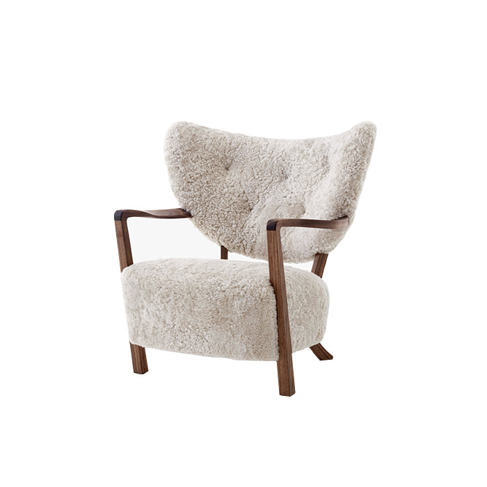 ATD2 Wulff lænestol - Sheepskin/Valnød