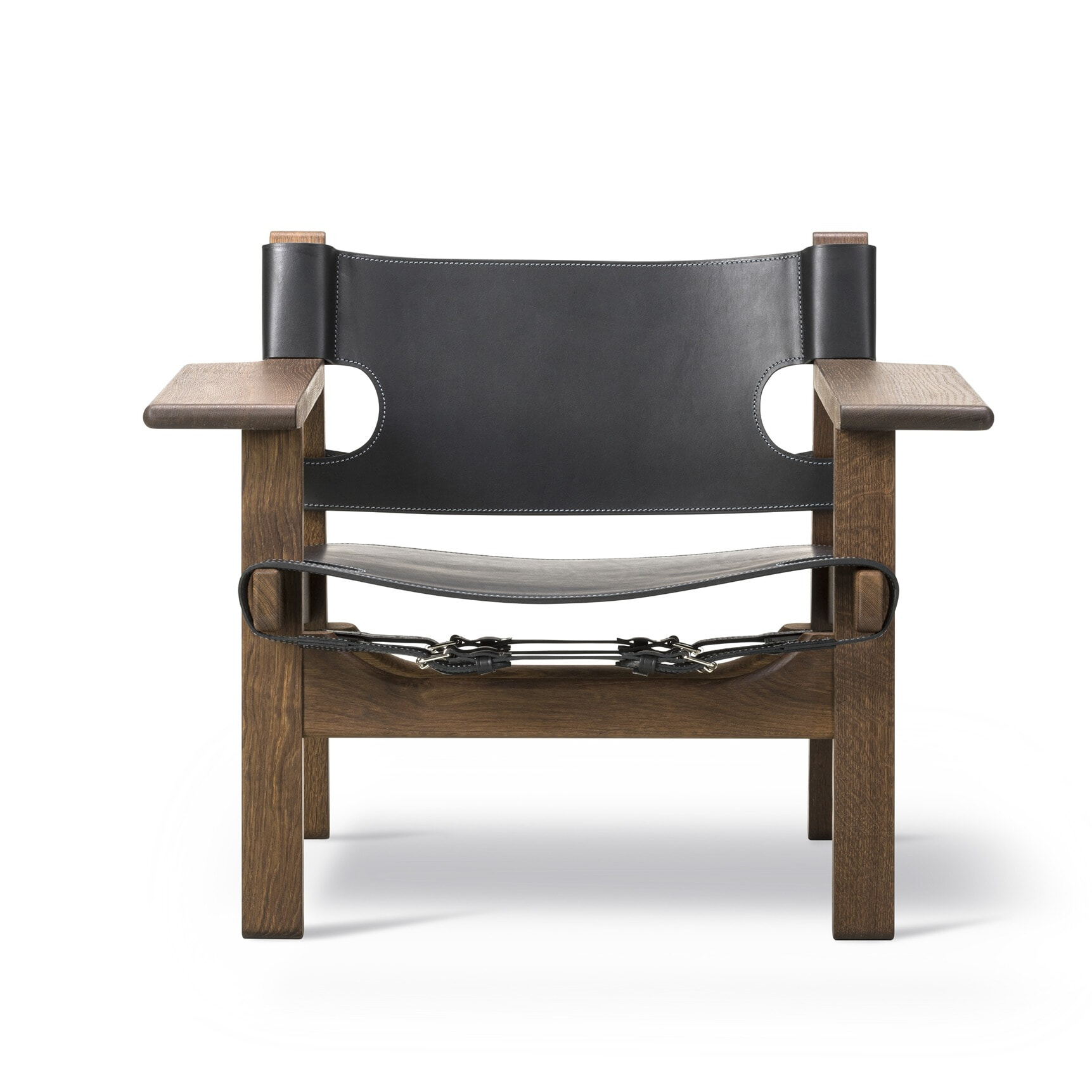 Den Spanske Stol - Røget eg/Sort læder