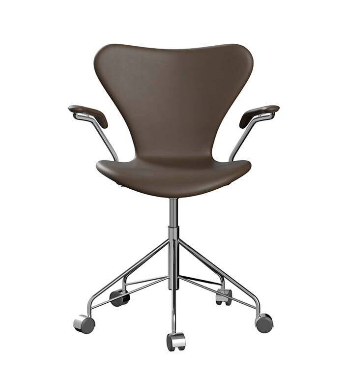 Syver 3217 Fuldpolstret Krom Essential l der Arne Jacobsen