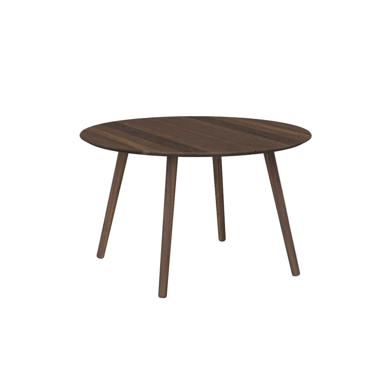 EAT Spisebord Ø120 - Massiv eg - Med udtræk